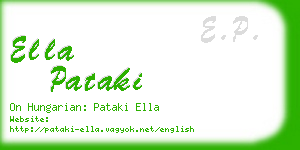ella pataki business card